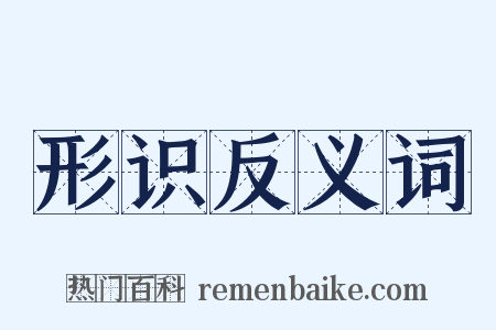 形识反义词是什么意思的图片